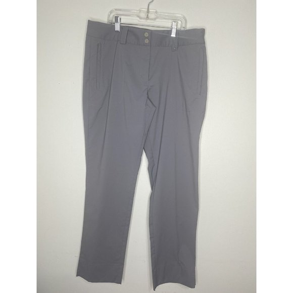 Nike Womens Flex Dri-Fit Performance Golf Pants Grey Sz 10 nylon Pockets - Picture 1 of 5